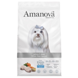 Amanova Dog Adult Mini White Hair Special 800g