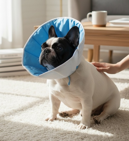 Grande Finale Kołnierz pozabiegowy z tkaniny rozmiar 4 niebieski [WET/KT/4(XL) - obrazek 8