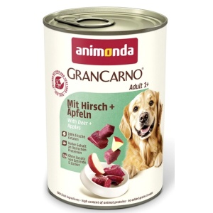 Animonda GranCarno Original Adult Rind Hirsch Apfel Wołowina, Jeleń + Jabłko puszka 400g