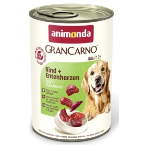 Animonda GranCarno Original Adult Rind Entenherzen Wołowina + Serca kacze puszka 400g