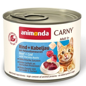 Animonda Carny Adult Wołowina, Dorsz + Korzeń pietruszki puszka 200g