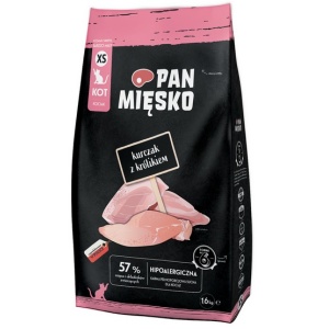 Pan Mięsko Karma sucha dla kociąt - kurczak i królik chrupki XS 1,6kg