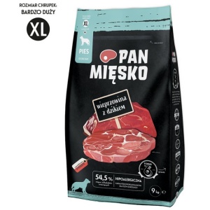 Pan Mięsko Karma sucha dla psa - wieprzowina i dzik chrupki XL 9kg
