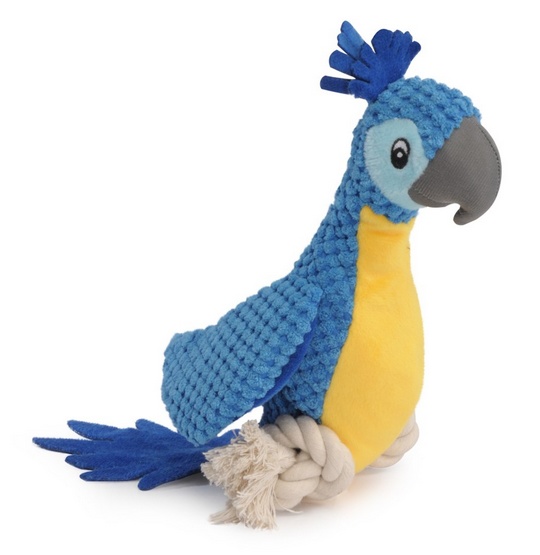 Camon Dog Toy Pluszowa papuga ze sznurem i piszczałką - obrazek 2