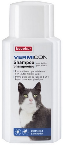 Beaphar Vermicon Szampon dla kota przeciwko pchłom i kleszczom 200ml