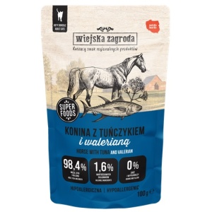 Wiejska Zagroda Kot Konina z tuńczykiem i walerianą saszetka 100g