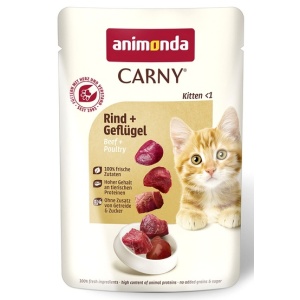 Animonda Carny Kitten Wołowina + Drób saszetka 85g