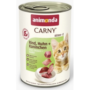 Animonda Carny Kitten Wołowina, Kurczak + Królik puszka 400g