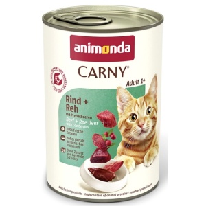 Animonda Carny Adult Wołowina, Sarnina + Borówka puszka 400g