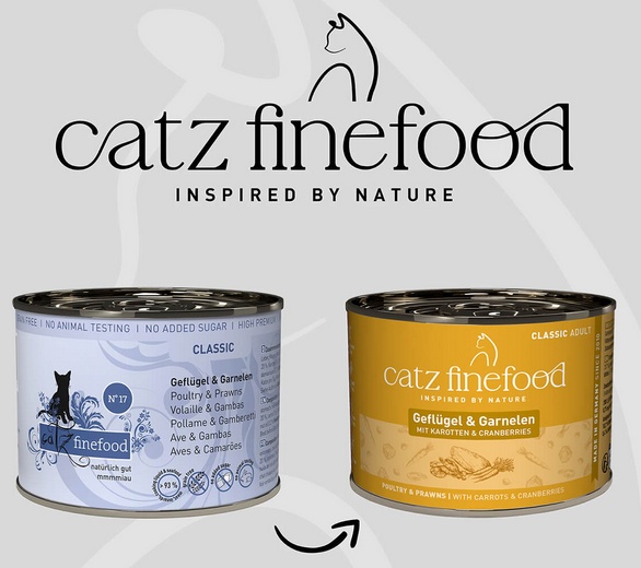 Catz Finefood Classic N.17 Drób i Krewetki puszka 200g - obrazek 3