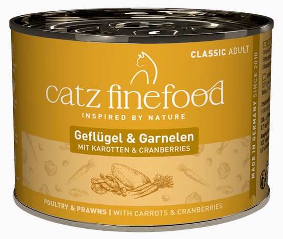 Catz Finefood Classic N.17 Drób i Krewetki puszka 200g - obrazek 4