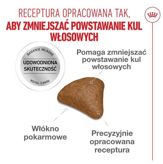 Royal Canin Hairball Care karma sucha dla kotów dorosłych, eliminacja kul włosowych 400g - obrazek 3