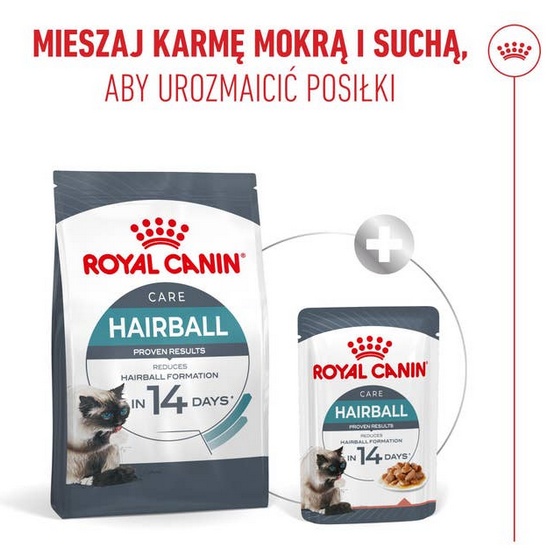 Royal Canin Hairball Care karma sucha dla kotów dorosłych, eliminacja kul włosowych 400g - obrazek 5