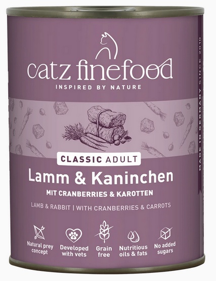 Catz Finefood Classic Jagnięcina i Królik (N.11) puszka 800g