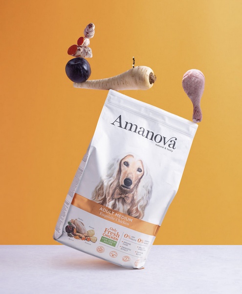Amanova Dog Adult Medium Exquisite Chicken - kurczak 2kg - obrazek 3
