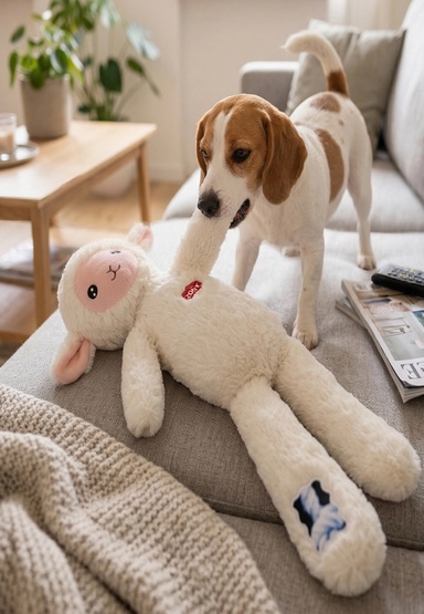 Zolux Zabawka pluszowa Furry Farm Owca Lenny 60cm - obrazek 4