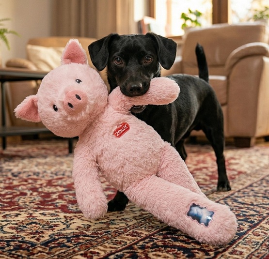 Zolux Zabawka pluszowa Furry Farm Świnka Jason 33cm - obrazek 2