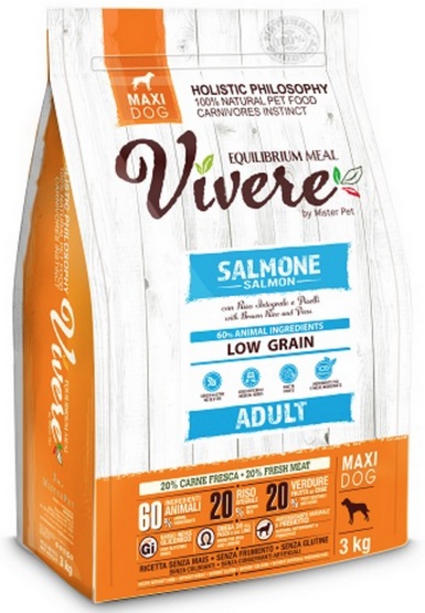 Vivere Maxi Adult Salmon 12kg (4x3kg) Karma Monobiałkowa z Łososiem dla dużych ras - obrazek 2