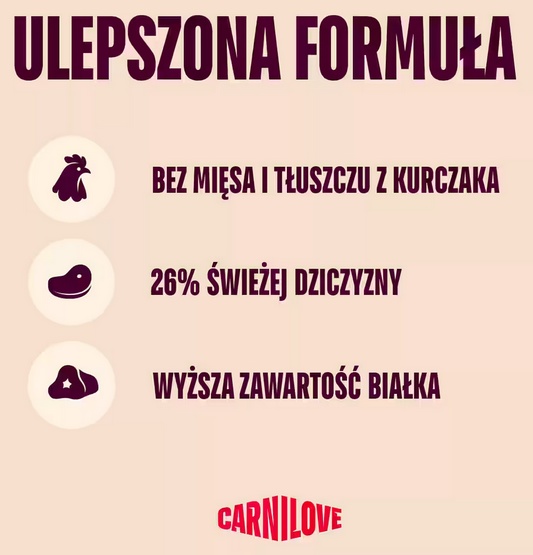 Carnilove Dog Active Venison & Reindeer Adult - dziczyzna i renifer 1,5kg - obrazek 2