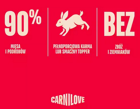 Carnilove Cat Rabbit Kitten - królik w sosie saszetka 85g - obrazek 2