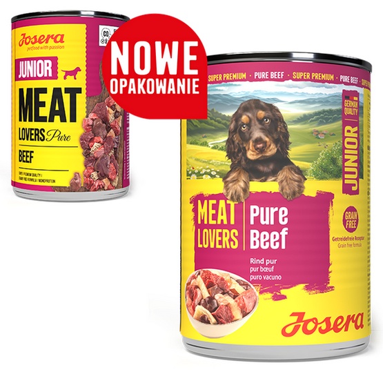 Josera Pies Meat Lovers Pure Junior Wołowina puszka 400g - obrazek 2