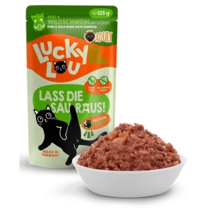 Lucky Lou Lifestage Adult Wołowina i dzik saszetka 125g