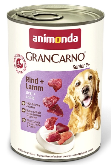 Animonda GranCarno Original Senior Rind Lamm Wołowina + Jagnięcina puszka 400g