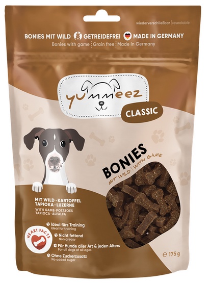 Yummeez Bezzbożowe Trenerki Kosteczki Dziczyzna 175g