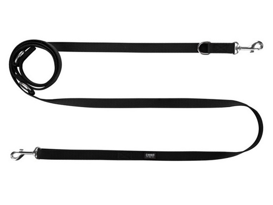 CHABA Smycz taśma regulowana L 20mm/260cm czarna