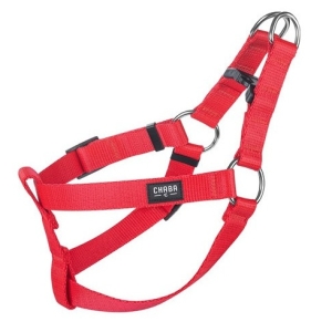 CHABA Szelki taśma regulowane nr 1 - obwód 40cm czerwone