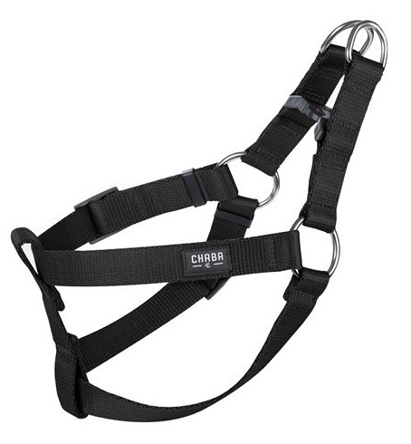 CHABA Szelki taśma regulowane nr 4 - obwód 70cm czarne