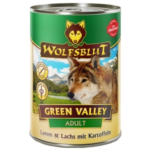 Wolfsblut Dog Green Valley Adult - jagniecina, łosoś, ziemniaki puszka 395g