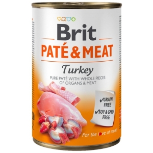 Brit Pate & Meat Dog Turkey puszka 400g