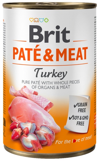 Brit Pate & Meat Dog Turkey puszka 400g