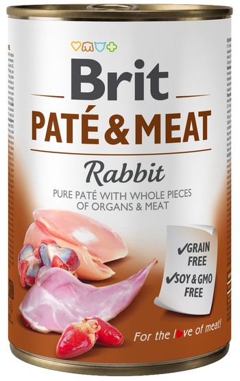Brit Pate & Meat Dog Rabbit puszka 400g