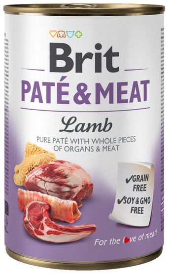 Brit Pate & Meat Dog Lamb puszka 400g