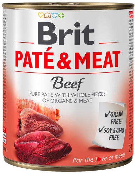 Brit Pate & Meat Dog Beef puszka 800g