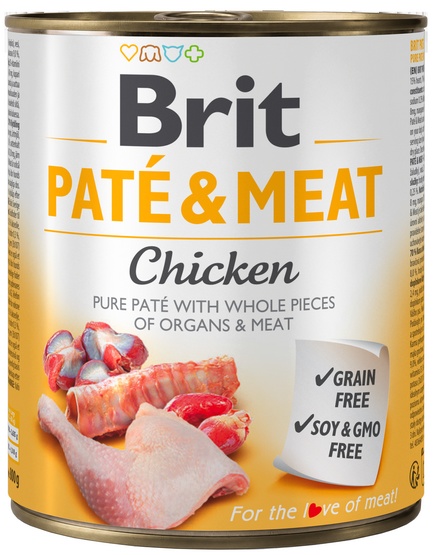 Brit Pate & Meat Dog Chicken puszka 800g