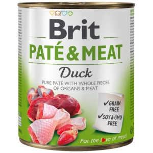 Brit Pate & Meat Dog Duck puszka 800g