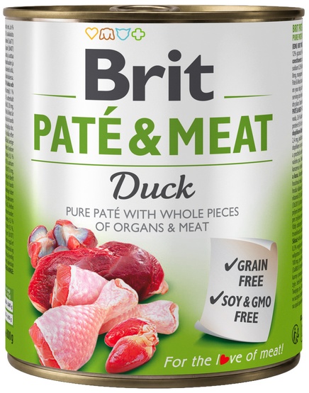 Brit Pate & Meat Dog Duck puszka 800g