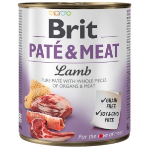 Brit Pate & Meat Dog Lamb puszka 800g