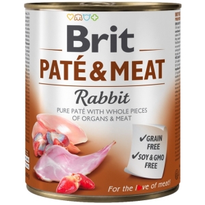 Brit Pate & Meat Dog Rabbit puszka 800g