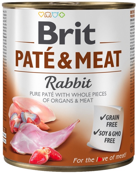 Brit Pate & Meat Dog Rabbit puszka 800g