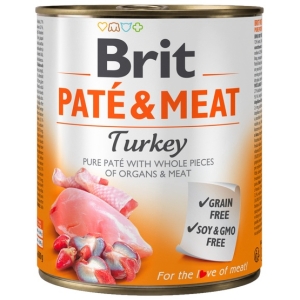 Brit Pate & Meat Dog Turkey puszka 800g