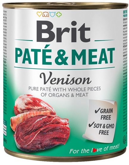 Brit Pate & Meat Dog Venison puszka 800g