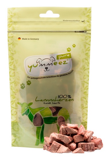 Yummeez Pure Liofilizowane Serca jagnięce 35g