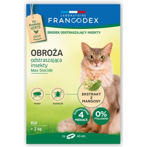 Francodex Obroża odstraszająca insekty dla kotów od 2kg 43cm [FR179170]