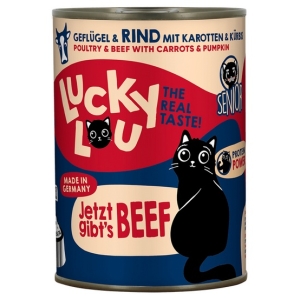 Lucky Lou Lifestage Senior Drób i wołowina puszka 400g