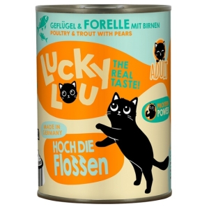 Lucky Lou Lifestage Adult Drób i pstrąg puszka 400g