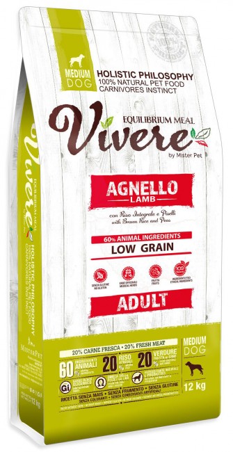 Vivere Dog Medium Adult Lamb 12kg Karma Monobiałkowa z Jagnięciną